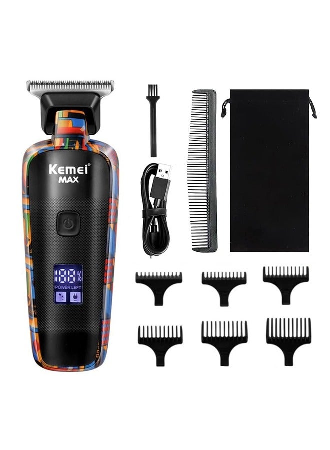 Kemei Max Aviation Aluminum Alloy Professional Hair Clipper Cordless, LCD Display KM-MAX5090 - Image 1