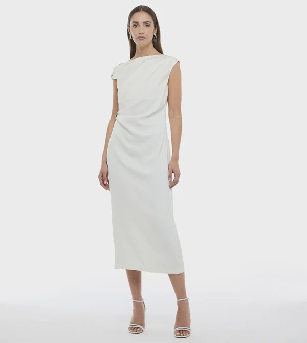 بي سي بي جي BCBG ASYMMETRIC ONE SHOULDER DRESS