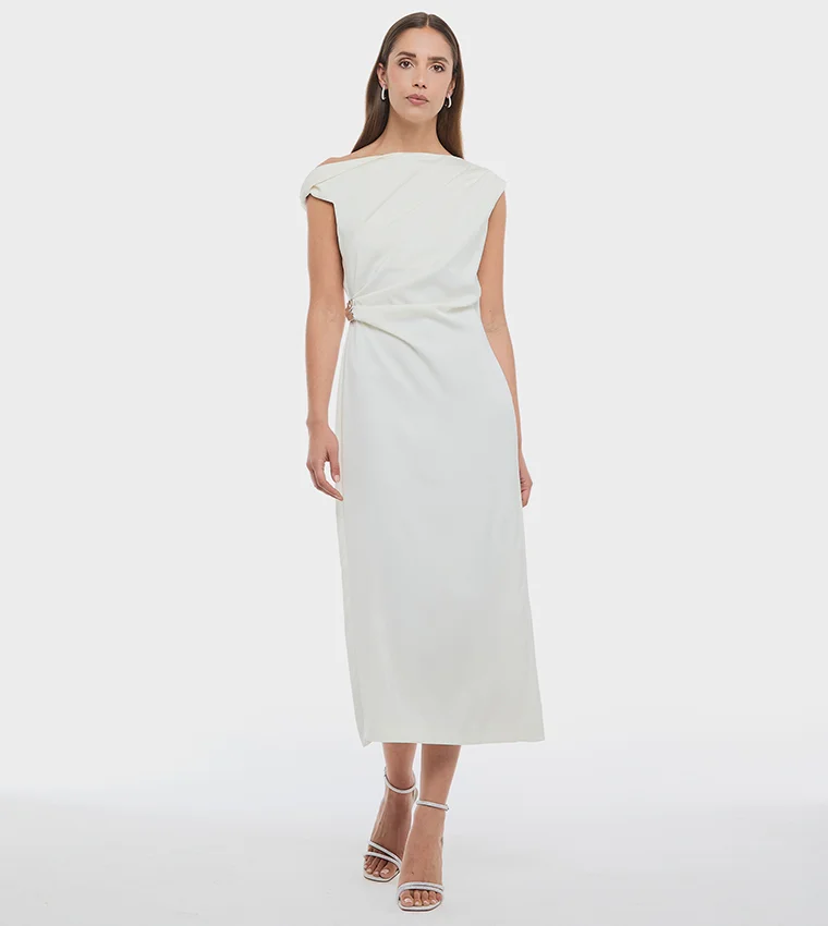 بي سي بي جي BCBG ASYMMETRIC ONE SHOULDER DRESS