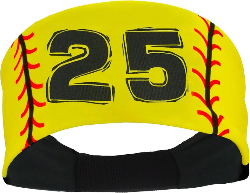 MadSportsStuff Softball Headband for Girls with Jersey Number (Numbers 00-39) - Image 1