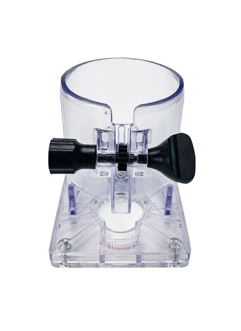 Mass Pro Universal Trimmer Shield with Base 65mm Clear Adjustable Shield 2 Knobs Woodworking Machine Parts