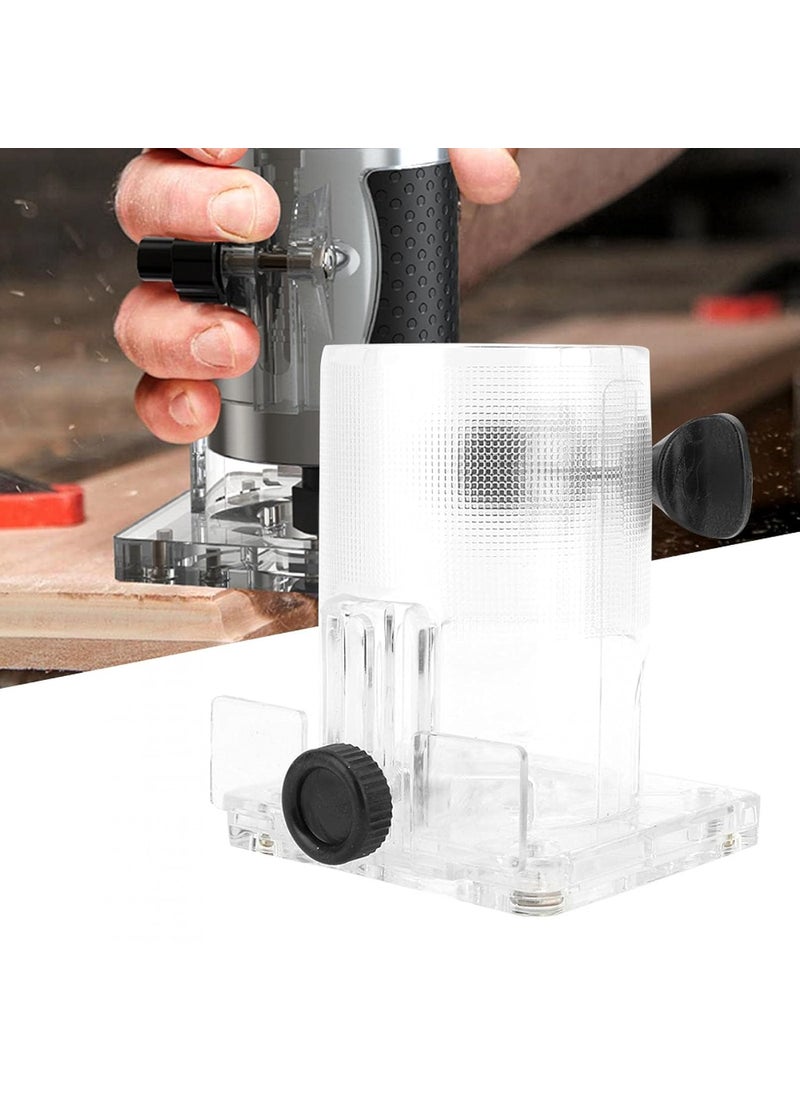 Mass Pro Universal Trimmer Shield with Base 65mm Clear Adjustable Shield 2 Knobs Woodworking Machine Parts