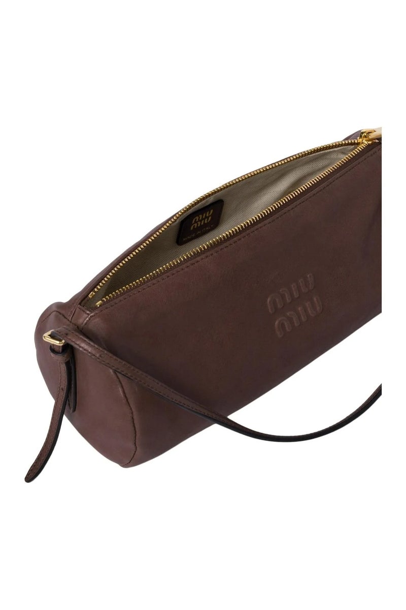 مياو مياو حقيبة كتف من جلد نابا - Image 5