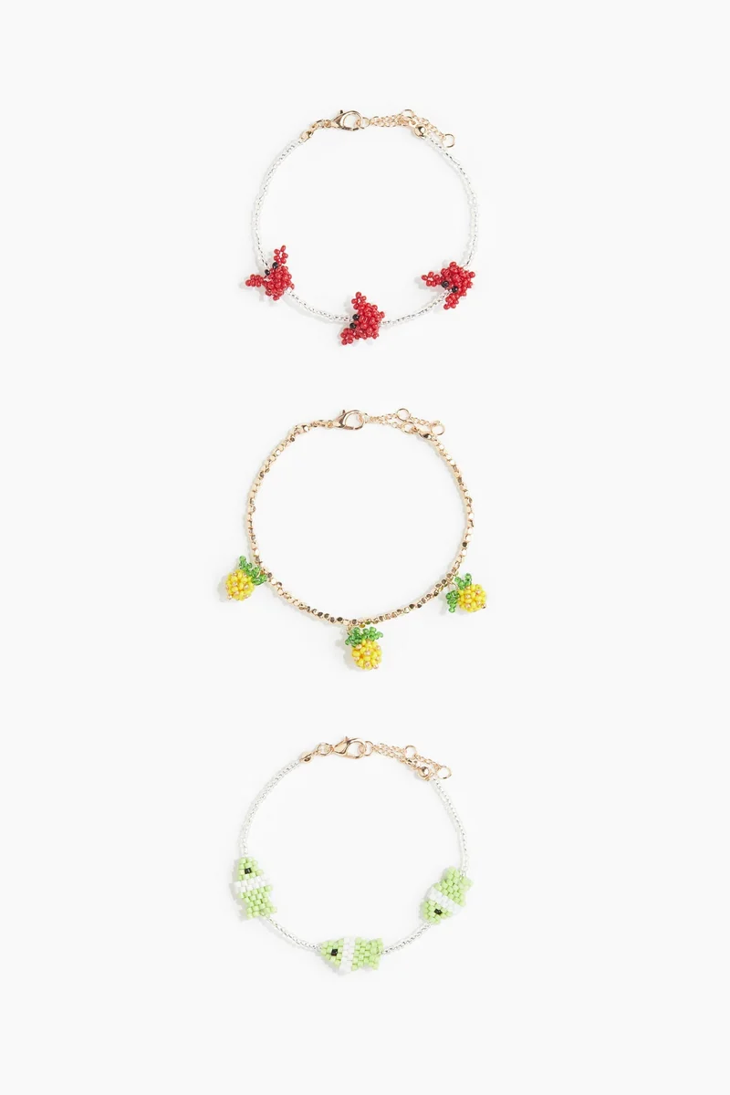 اتش اند ام 3-pack beaded bracelets