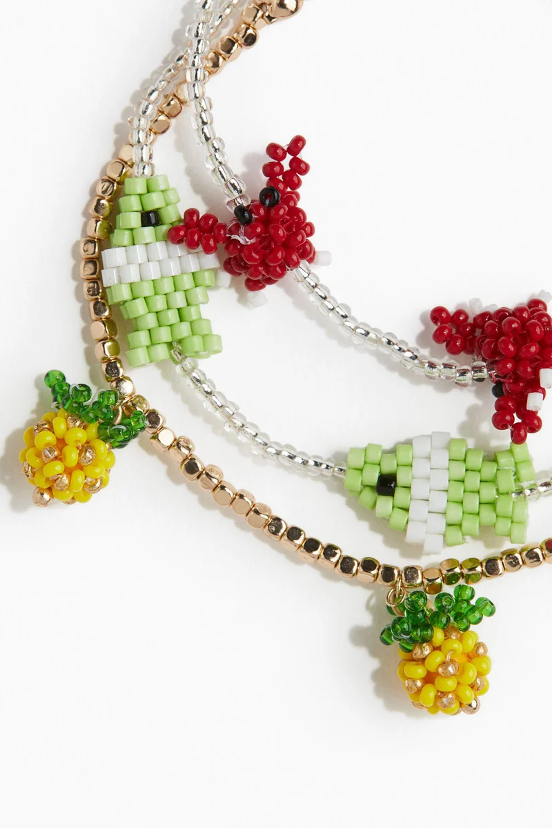 اتش اند ام أساور خرز 3 قطع