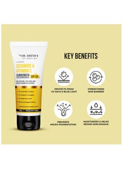 Sunscreen SPF 50 Cream with Ceramide & Vitamin C, 50g Each (Pack of 2) - pzsku/ZACEE0B304A91C2E9B1AAZ/45/_/1724440396/b4910356-e212-447c-99c9-5f72ab3703ae