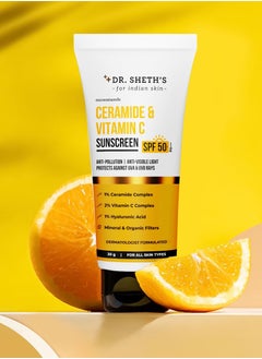 Sunscreen SPF 50 Cream with Ceramide & Vitamin C, 50g Each (Pack of 2) - pzsku/ZACEE0B304A91C2E9B1AAZ/45/_/1724440417/1b94bfaa-77b7-416a-ab12-d0ba19a3b950