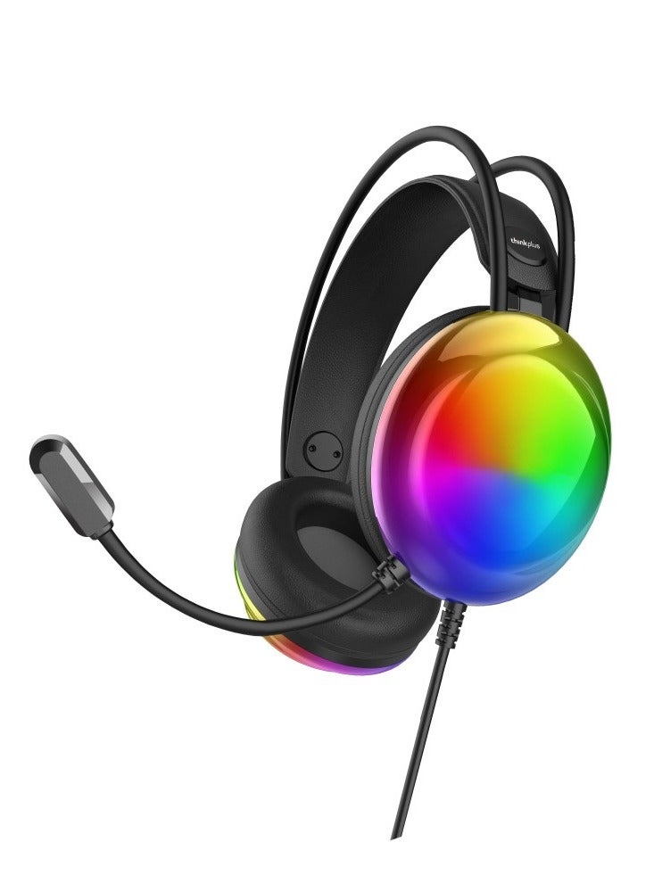 G30B Headphone Set - RGB Lighting, 50mm High Definition Microphone, Surround Sound, and Precision Microphone - 1.8m Cable – Black - Image 1