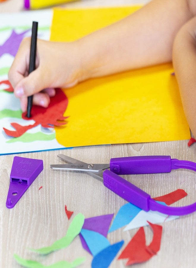 Ashton and Wright - Self-Opening Scissors with Protective Guard - Purple - Ambidextrous - Image 4