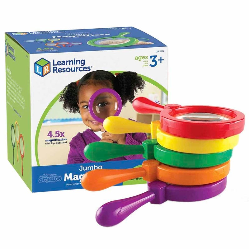 Learning Resources Jumbo Magnifiers - 6 Pieces, Ages 3+ Toddler Learning Toys, Exploration Toys for Kids, Magnifiers for Kids,Back to School Supplies, Teacher Supplies - Image 5