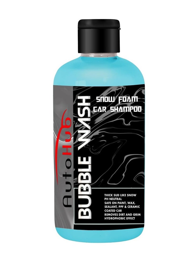Auto Hub Car Wash Shampoo Concentrate - pH Neutral for Safe Car Cleaning Thick Snow Foam Car Shampoo for Removing Tough Dirt- 300ml Blue - Image 1