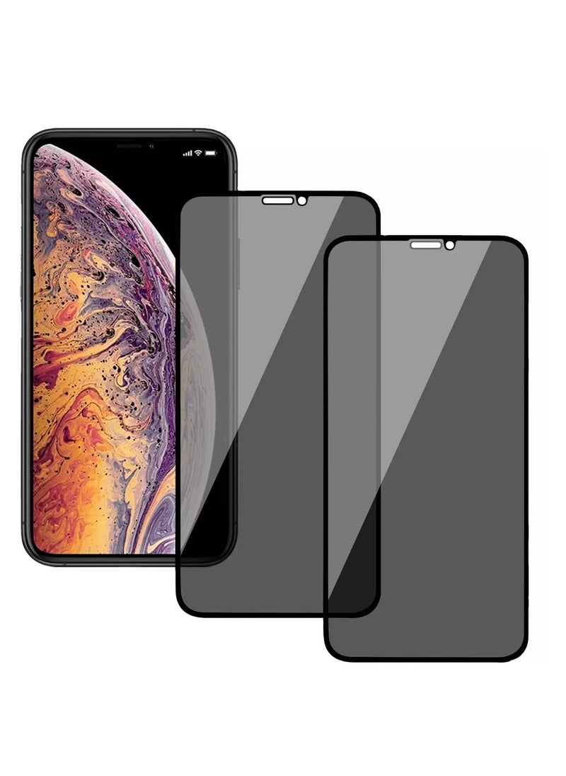 TWEGGON 2PC Pack iPhone 11 Pro Screen Protector Tempered Glass 5D 9H Screen Protector for iPhone 11 Pro 5.8"  Black Clear 