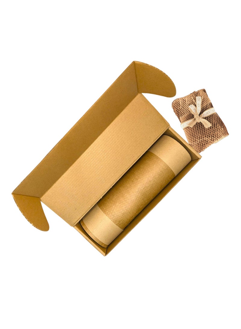 إيكوبي ثينك جرين غلاف فقاعي صديق للبيئة | ورق قرص العسل للتغليف الواقي مع توسيد | 15 بوصة × 165 قدما (قابلة للاستخدام 250 قدما) | تغليف اللوازم ، العناصر الهشة ، الهدايا - Image 1