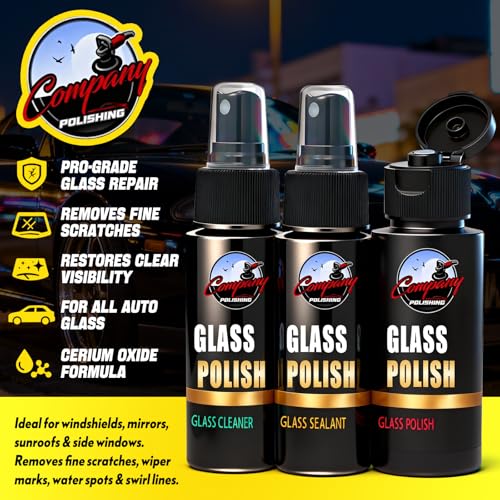 DEAPLLEONC Cerium Oxide Glass Polishing Kit, Windshield Glass Scratch Remover - Restores Clarity & Removes Wiper Marks, Swirls, Water Spots - Complete DIY Kit - Image 2
