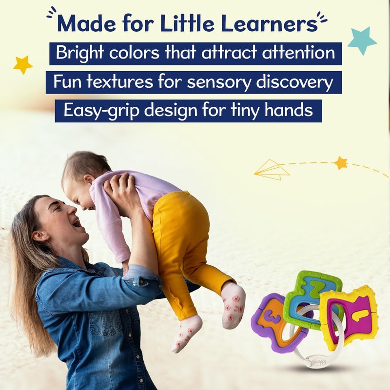 Chicco Baby Senses Easy Grasp Keys Rattle for Babies 3-18 Months - Image 4