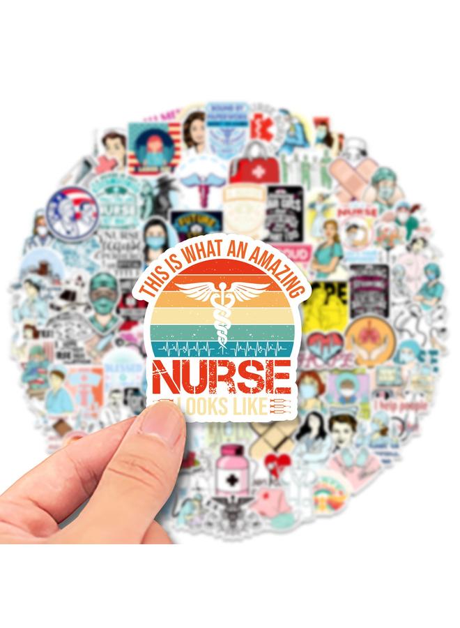 Bluejw 100 Series Of Nurse's Day Stickers Cartoon International Nurse's Day Doctor Stethoscope Graffiti Stickers Luggage Stickers - Image 5