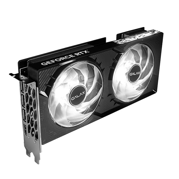 Galax GeForce RTX 5070 1-Click OC 12GB GDDR7 GPU Overclockable Graphics Card | DLSS 4, Ray Tracing, PCIe 5.0 | 192-bit, 28Gbps, 8K | HDMI 2.1b & DP 2.1b | Dual 92mm Fans | LED Lighting Effects - Black - Image 5