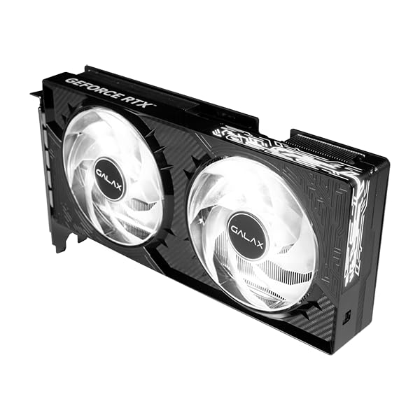 Galax GeForce RTX 5070 1-Click OC 12GB GDDR7 GPU Overclockable Graphics Card | DLSS 4, Ray Tracing, PCIe 5.0 | 192-bit, 28Gbps, 8K | HDMI 2.1b & DP 2.1b | Dual 92mm Fans | LED Lighting Effects - Black - Image 4