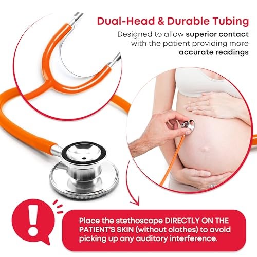 Ever Ready First Aid Dual Head Stethoscope - Orange - Image 3