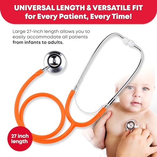 Ever Ready First Aid Dual Head Stethoscope - Orange - Image 4