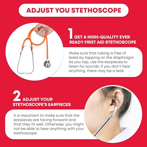 Ever Ready First Aid Dual Head Stethoscope - Orange - Image 5
