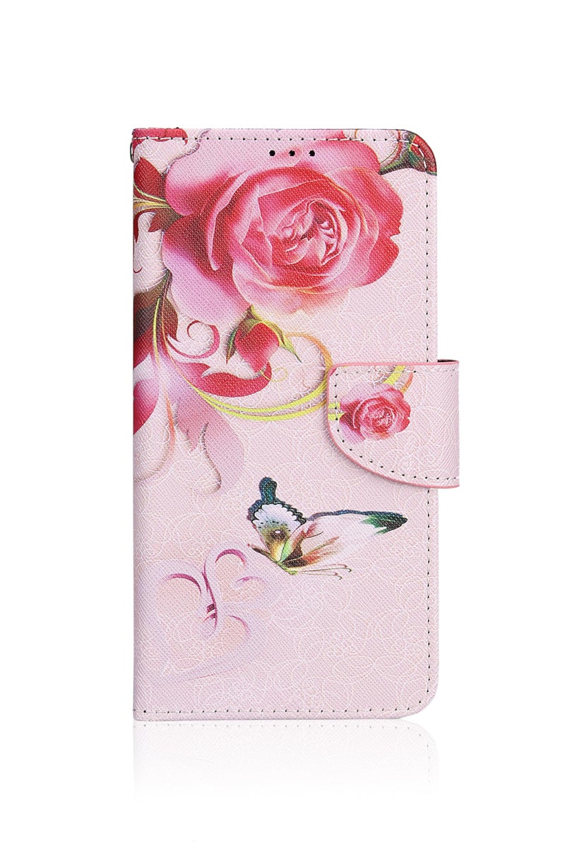 Arbuda flip Cover for Samsung Galaxy A16 5G Designer Fancy Printed Wallet flip case Cover- Rose Butterfly - Image 1