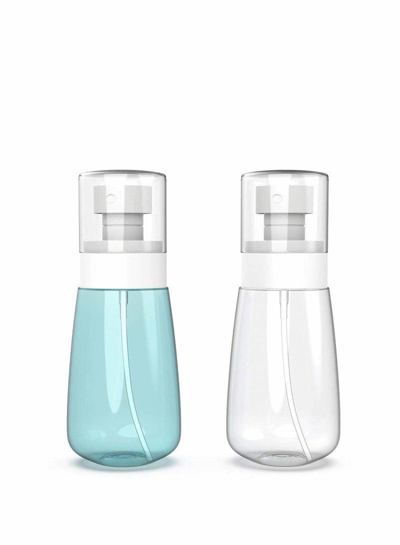 NIBEMINENT Spray Bottle, Spritzer Bottle Clear Fine Mist Sprayer Refillable and Reusable Plastic Bottles Empty Travel Professional Suitable for Hair Cleaning Essential Oils Perfume Remover, 2 Pack - Image 1