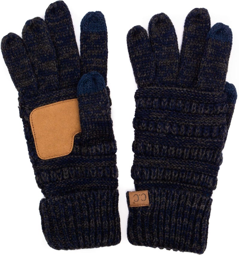 Unisex Cable Knit Winter Warm Anti-Slip Touchscreen Texting Gloves