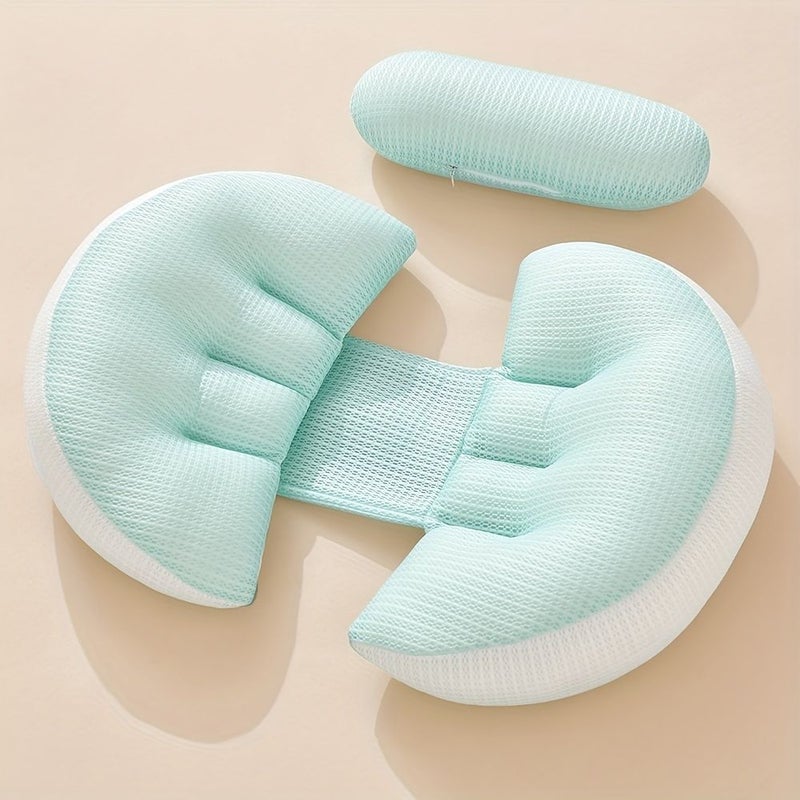 Pregnancy Pillow U Shaped Body Pillow for Back and Belly Sleepers with Removable Green Tencel Cover Maternity Support Cushion for Cervical Lumbar and Side Sleeping All Season Prenatal Care Aid - Image 4