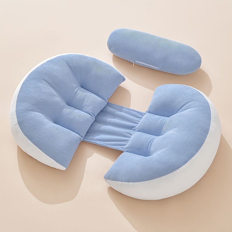 Pregnancy Pillow U Shaped Body Pillow for Back and Belly Sleepers with Removable Green Tencel Cover Maternity Support Cushion for Cervical Lumbar and Side Sleeping All Season Prenatal Care Aid - Image 5