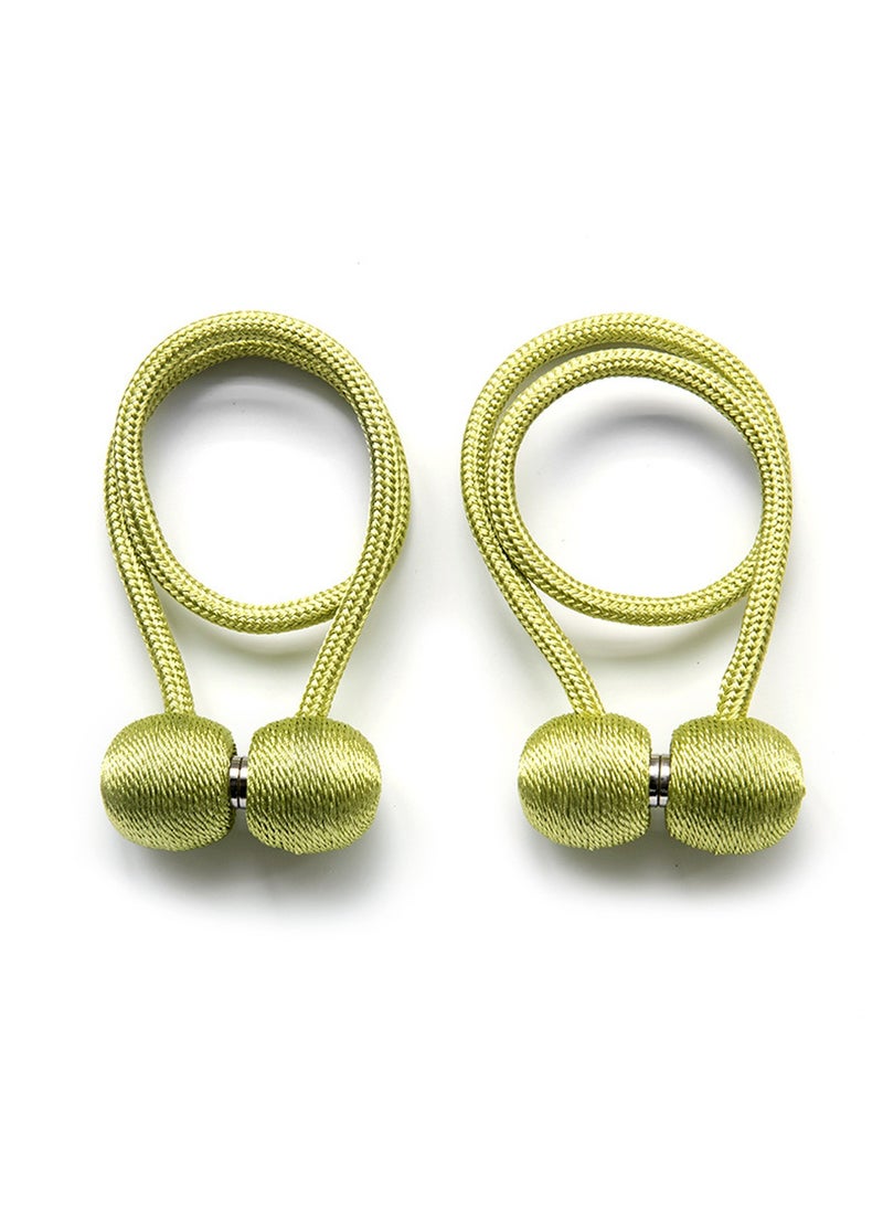 Generic - 1 Pair Magnetic Buckle Curtain Tieback Most Convenien Tie Backs Curtain Decoration Weave Clips Rope Straps Holder for Big Wide or Thick Drapries - Image 1