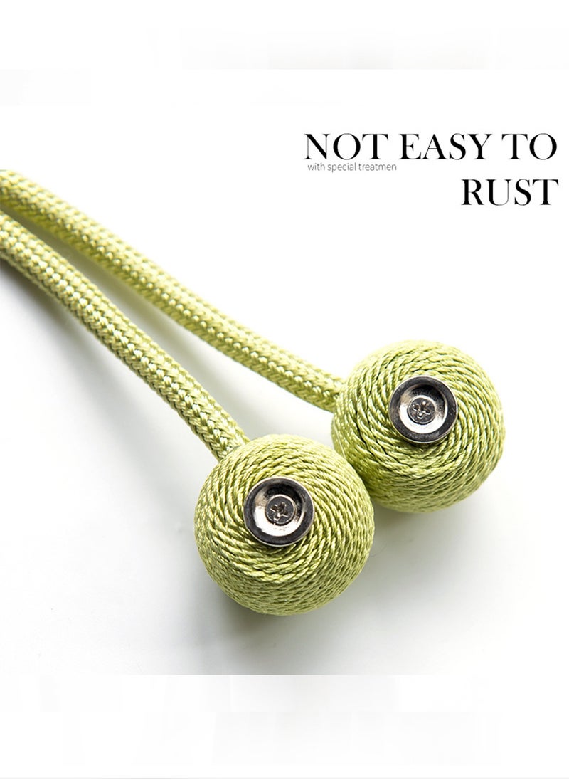 Generic - 1 Pair Magnetic Buckle Curtain Tieback Most Convenien Tie Backs Curtain Decoration Weave Clips Rope Straps Holder for Big Wide or Thick Drapries - Image 1