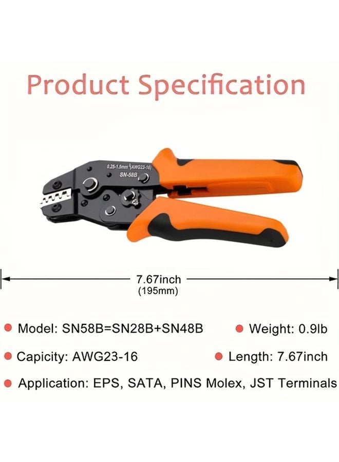 1pc SN 58B Wire Ratchet Crimper Pliers For Dupont Jumper Wire Terminals - Image 5