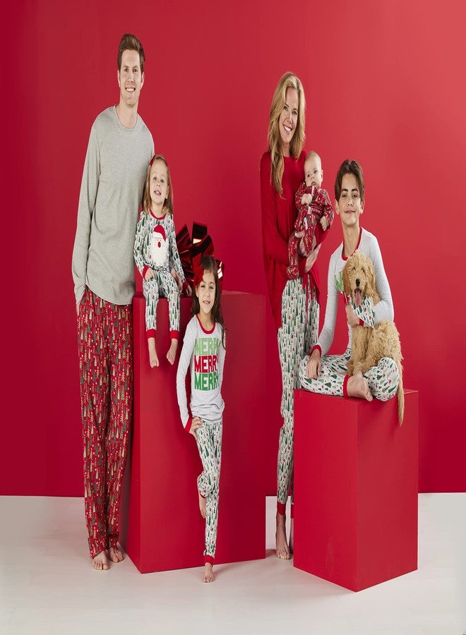 mud pie بيجامات عيد الميلاد المتطابقة للأطفال من ماد باي، أحمر، 0-3 أشهر - Image 3