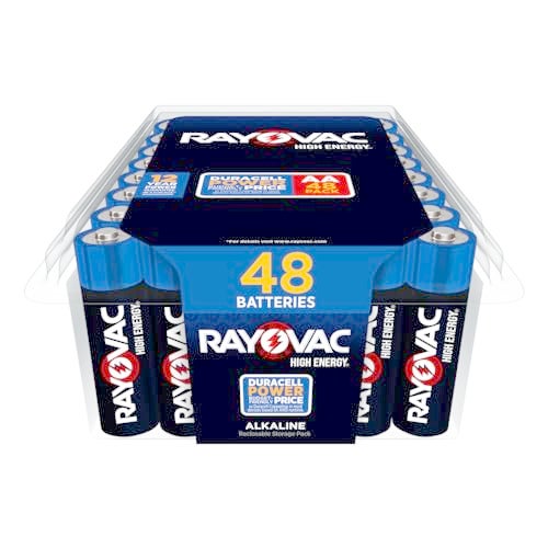 Rayovac High Energy AA Batteries (48 Pack), Alkaline Double AA Battery - Image 1