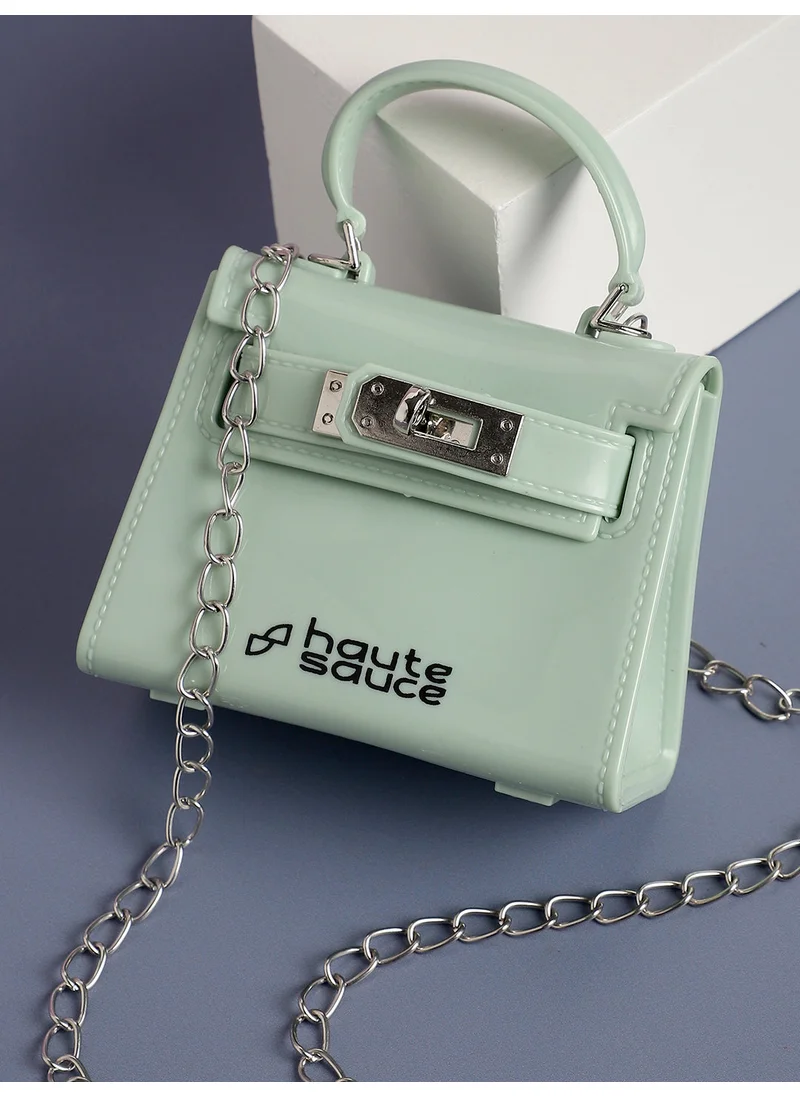 صوص هاوت Green Solid Acrylic Mini Bag