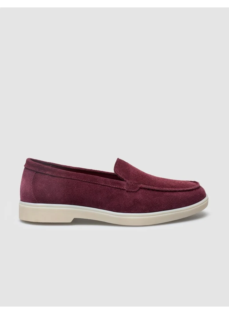 Cabani Leather Burgundy Suede Women's Loafer