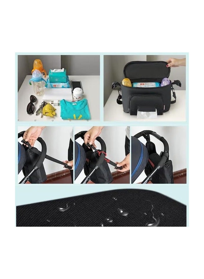 أوريتي حقيبة منظم تخزين حفاضات عربة الأطفال - Image 4