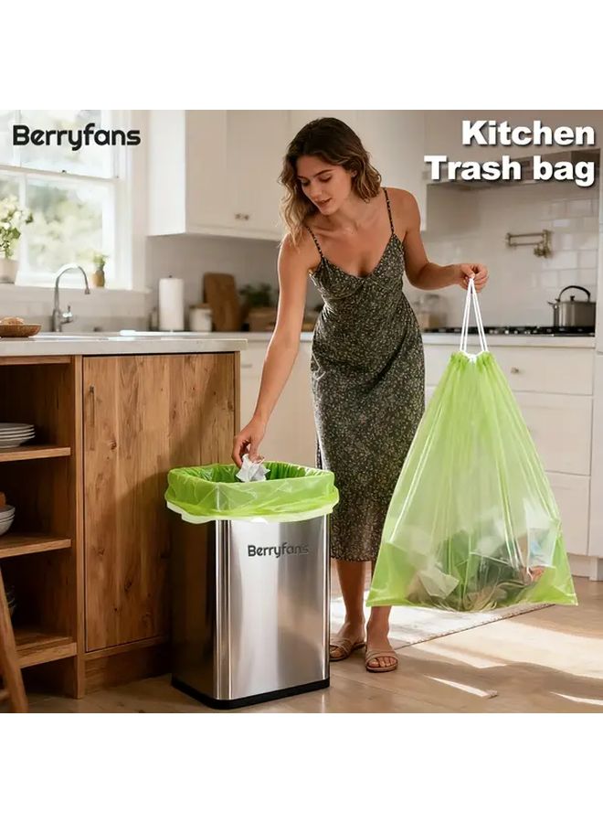 60 Pcs Heavy Duty Trash Bags 4 Rolls 4 76 Gallon Capacity Leak Proof Commercial Use - Image 1