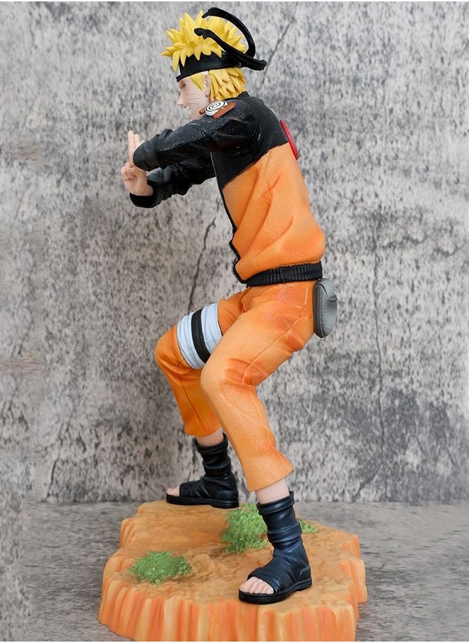 Naruto Naruto Grinning Naruto Action Figure Decorative Resin Sculpture Home Decor Statue, Art Figurine Home Ornament Decoration for Office, Living Room, Bedroom, Book Shelf, TV Cabinet, Desktop  - Image 4
