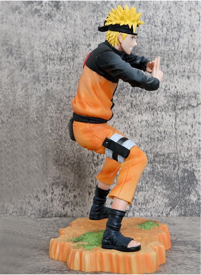 Naruto Naruto Grinning Naruto Action Figure Decorative Resin Sculpture Home Decor Statue, Art Figurine Home Ornament Decoration for Office, Living Room, Bedroom, Book Shelf, TV Cabinet, Desktop  - Image 2