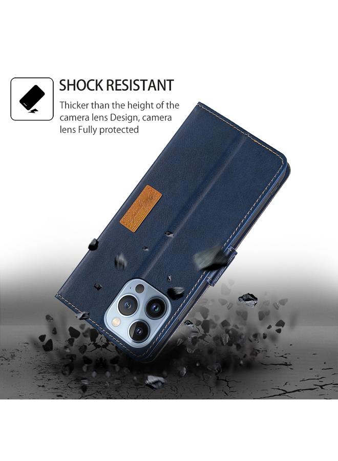 اس-توب جراب هاتف iPhone 16 بلون متباين مع مشبك جانبي من الجلد - Image 3