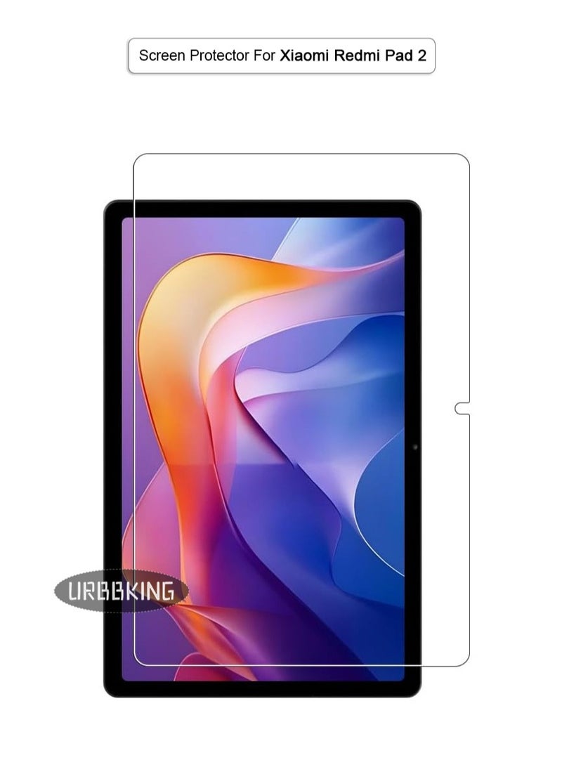 URBBKING Screen Protector for Xiaomi Redmi Pad 2 Tempered Glass Film Clear - Image 1