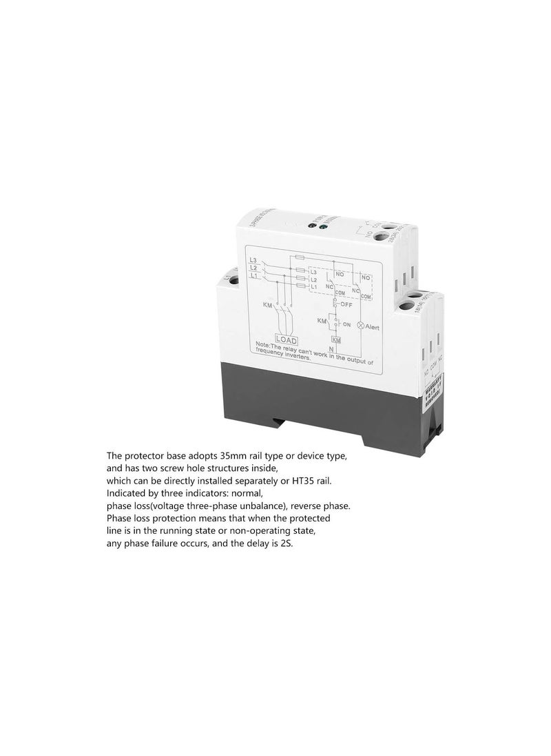200-500VAC 50/60Hz Phase Sequence Protector 3 Phase Monitor Relay Circuit Protection