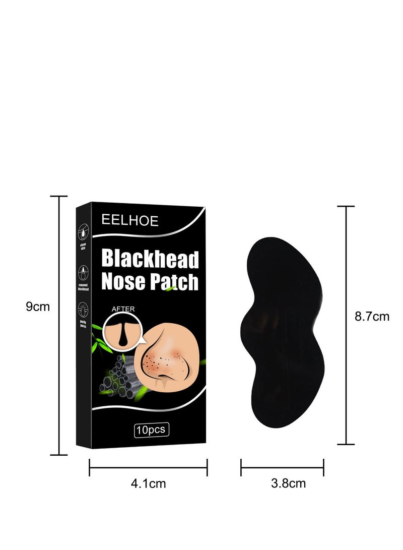 EELHOE Nose Mask Blackheads Care (Pack of 10pc) | Nose Strip, Bamboo | Cleans Pores & balanced Skin and Dirt - Image 2