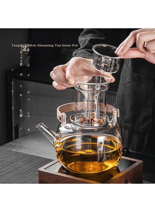 Qixuanyuan High-temperature Resistant Glass Stove-top Tea Kettle Thickened Electric Ceramic Stove Special Health Flower Tea Steaming Kettle Single Pot - Image 4