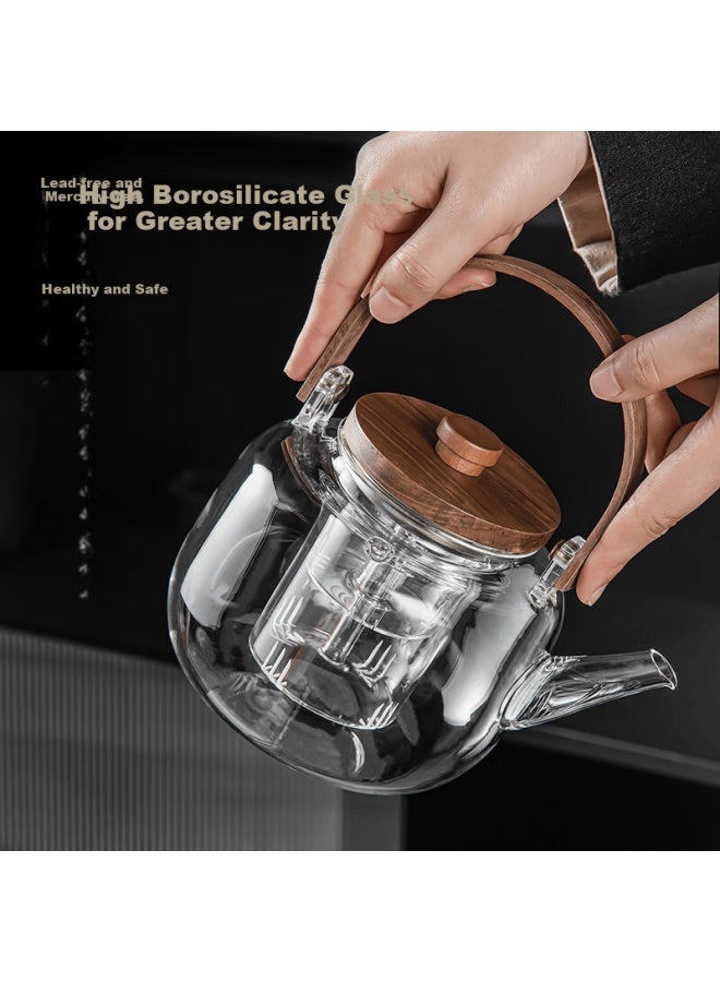 Qixuanyuan High-temperature Resistant Glass Stove-top Tea Kettle Thickened Electric Ceramic Stove Special Health Flower Tea Steaming Kettle Single Pot - Image 3