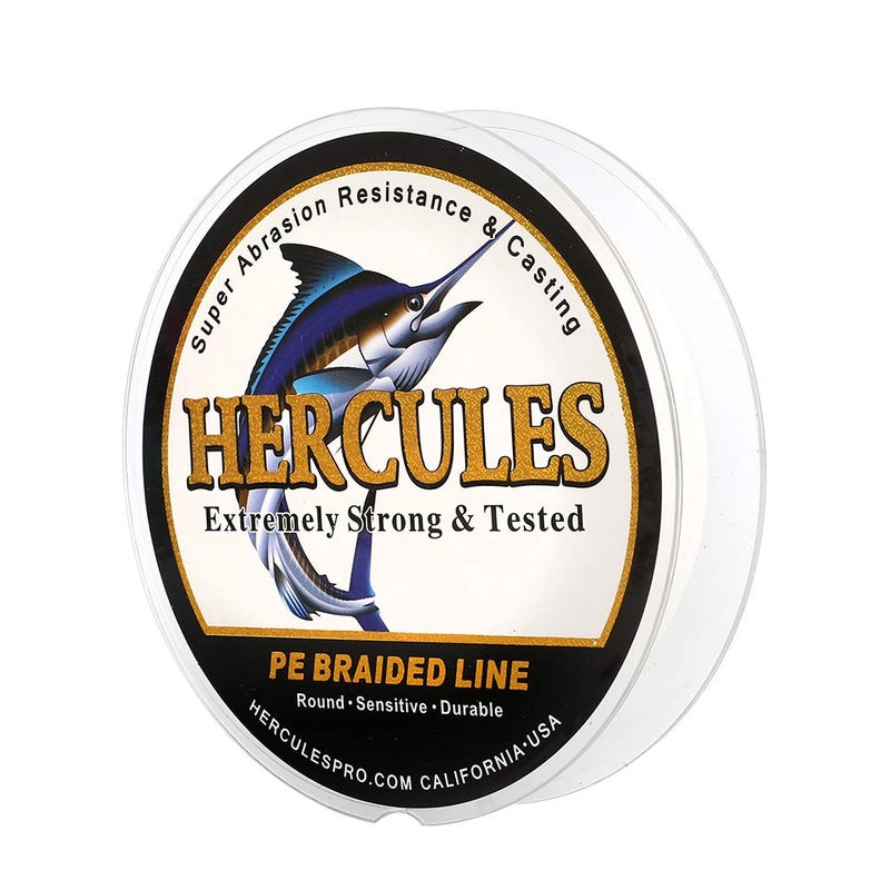 HERCULES Super Cast 300M 328 Yards Braided Fishing Line 30 LB Test for Saltwater Freshwater PE Braid Fish Lines Superline 8 Strands White 30LB 136KG 028MM - Image 2
