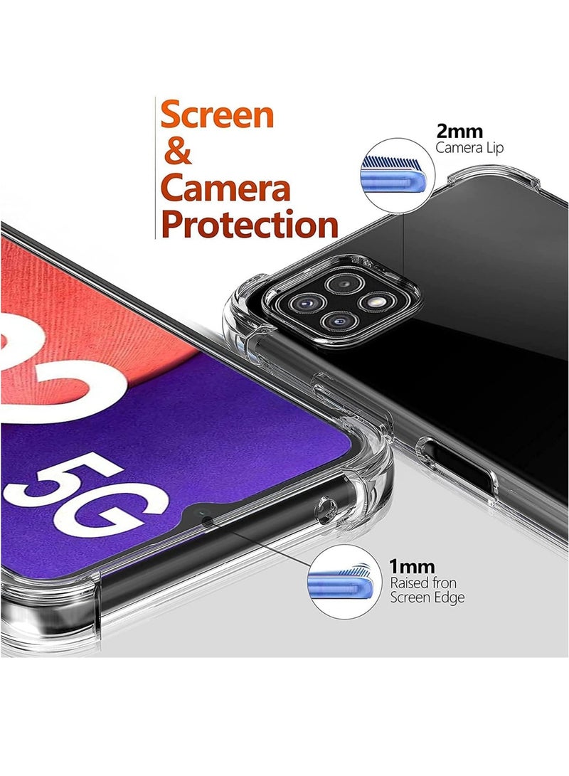 Samsung Galaxy A12 Case Cover Protective Shock Absorption Bumper soft Transparent Case (Clear) - Image 4