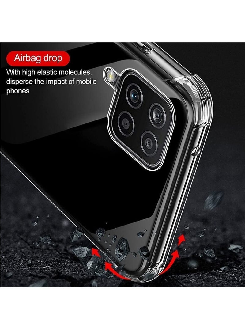 Samsung Galaxy A12 Case Cover Protective Shock Absorption Bumper soft Transparent Case (Clear) - Image 3